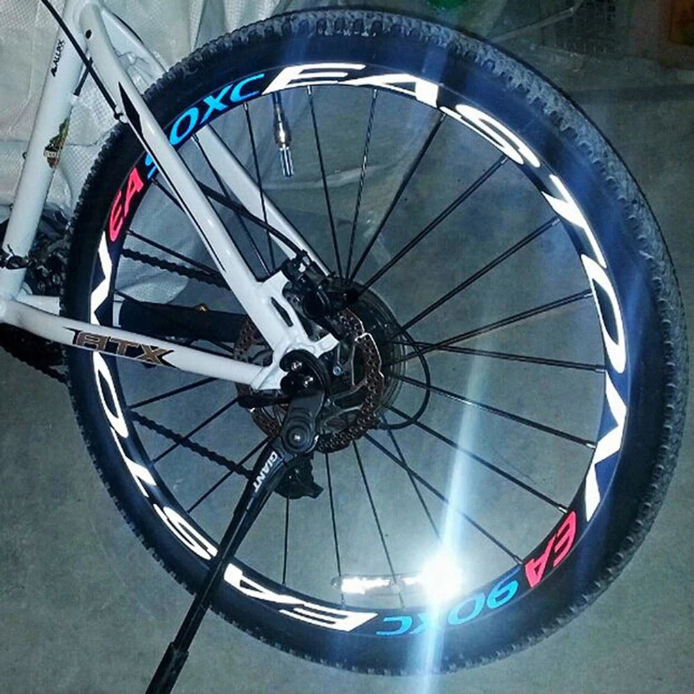 Reflective MTB Bicycle Rim Decals – Multicolor Wheel Stickers Bike Rim Stickers PLUSH