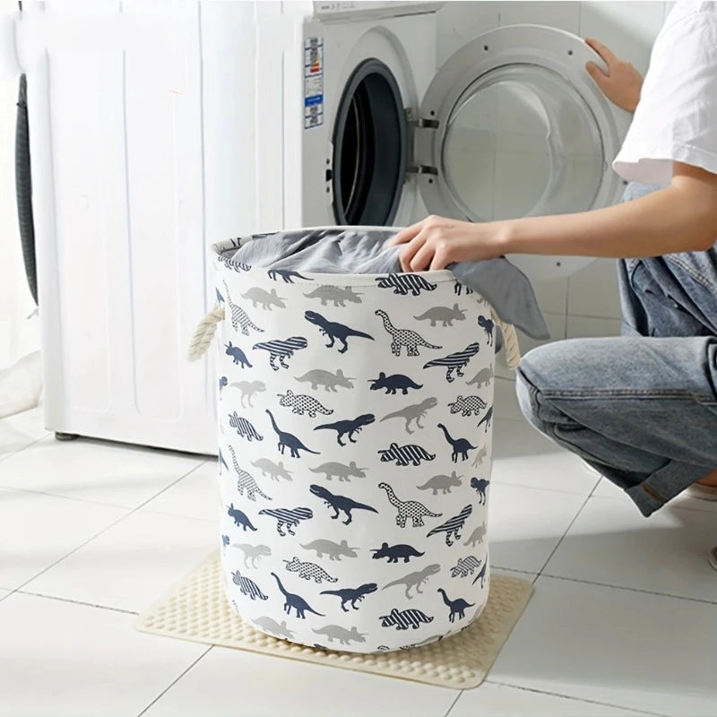 Large Fabric Laundry Basket – Cute Animal Drawstring Hamper Fabric Laundry Hamper PLUSH