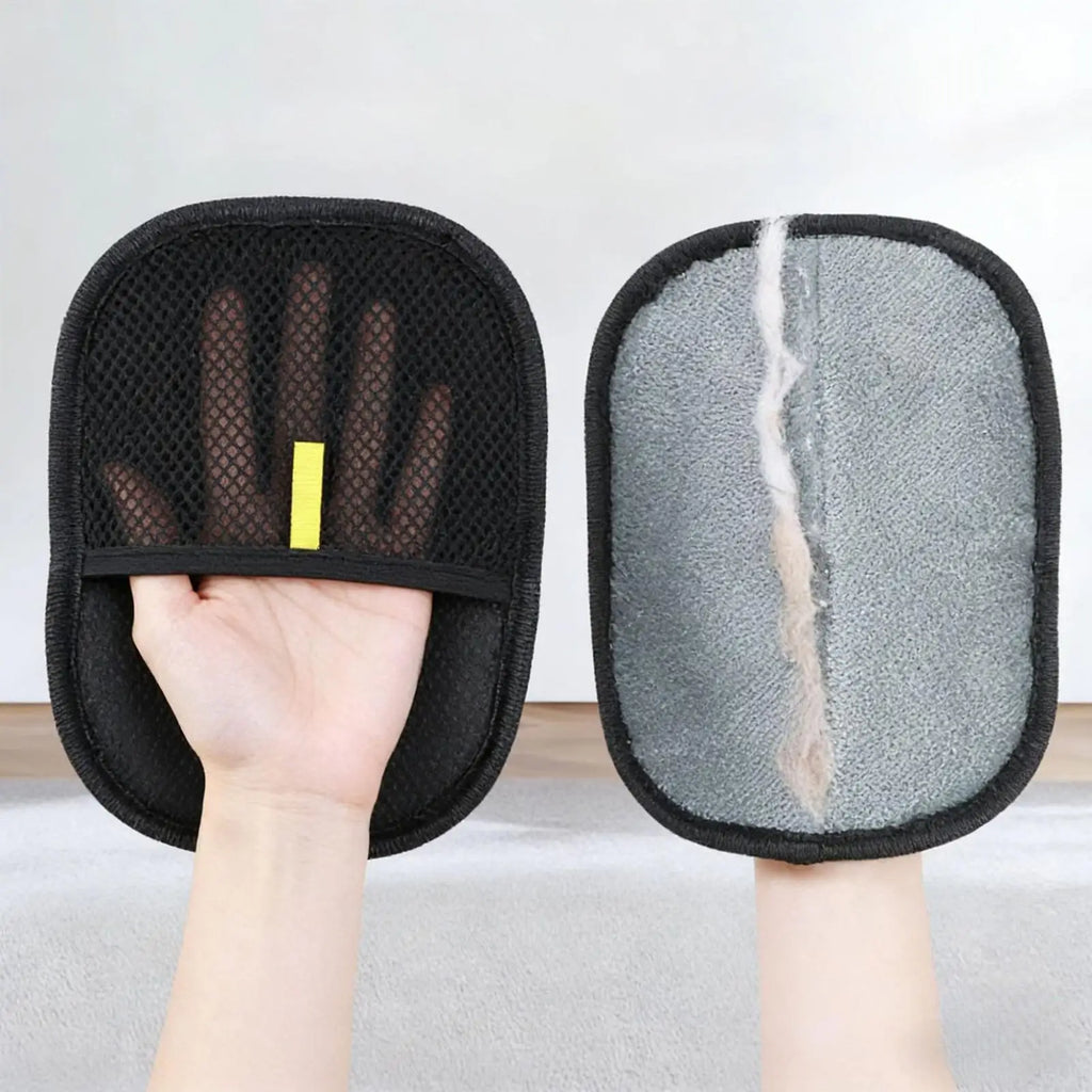 Double-Sided Pet Hair Removal Glove – Reusable Cleaning Mitt Pet Grooming Glove PLUSH