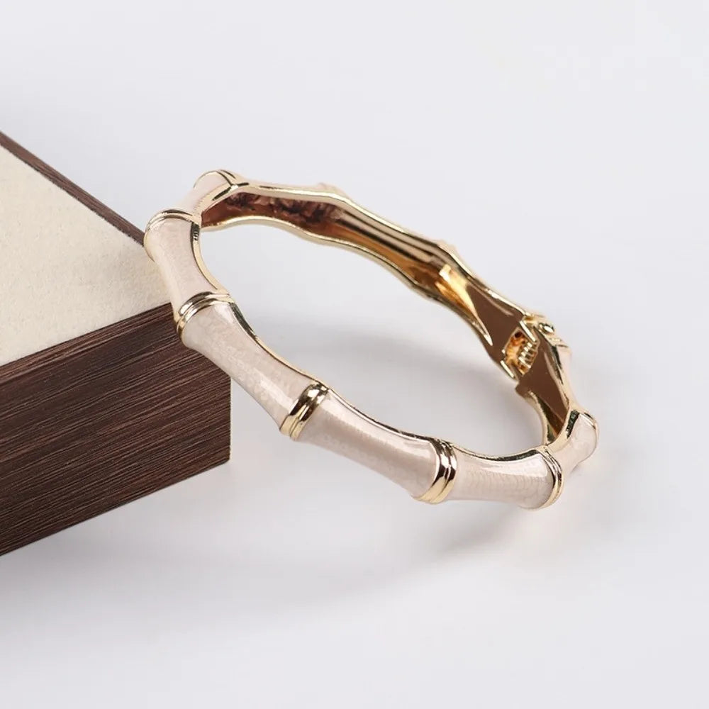 Colorful Enamel Bamboo Bangle – Ethnic Vintage Bracelet Enamel Bangle Bracelet PLUSH Style 9
