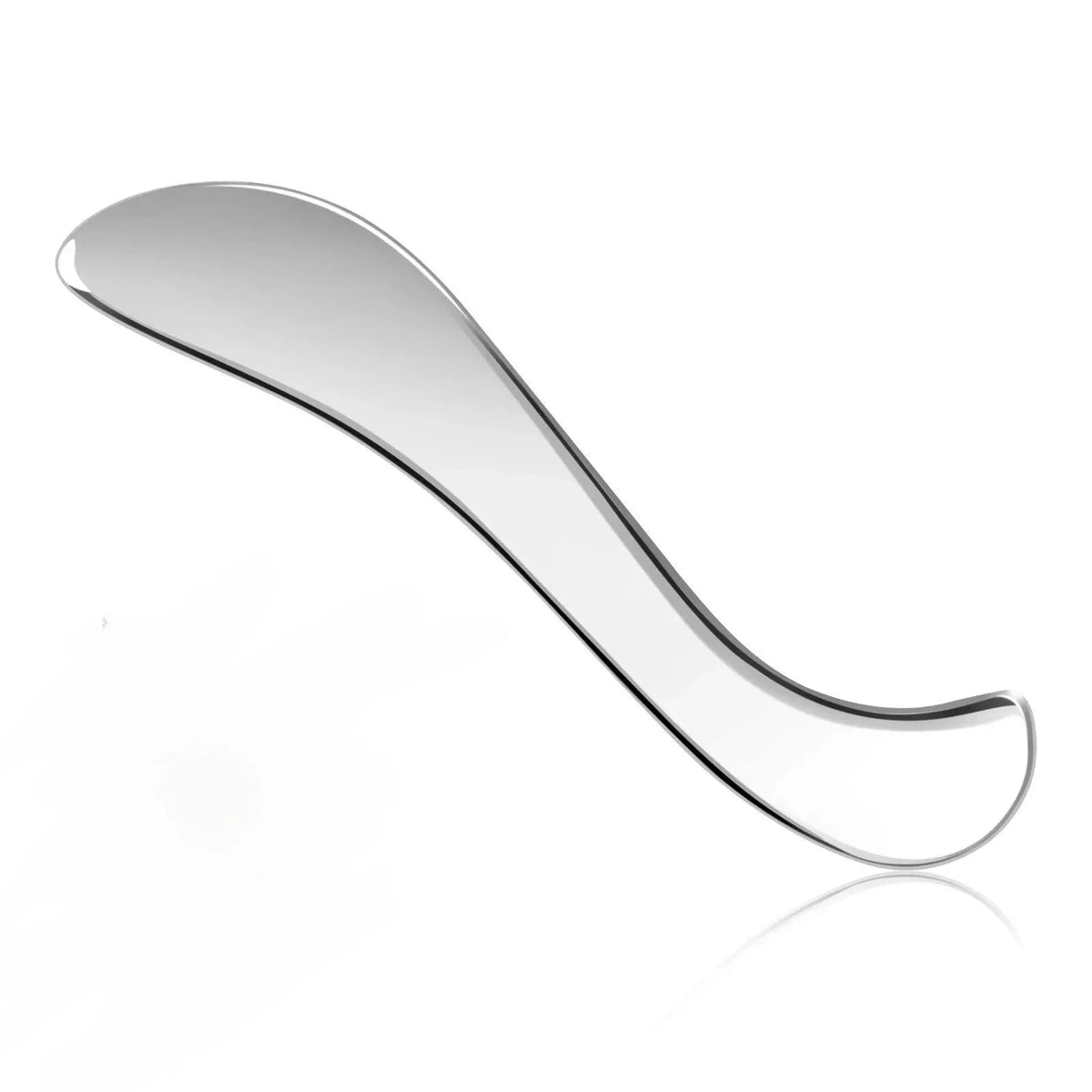 Stainless Steel Facial Roller & Gua Sha Tool Set – Face & Body Facial Massage Tool PLUSH 1pc-S-shaped