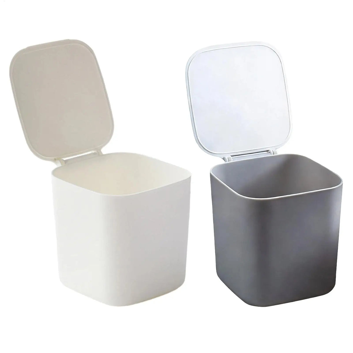 Mini Desktop Trash Can with Lid – Compact Desk Waste Bin Desktop Trash Can PLUSH