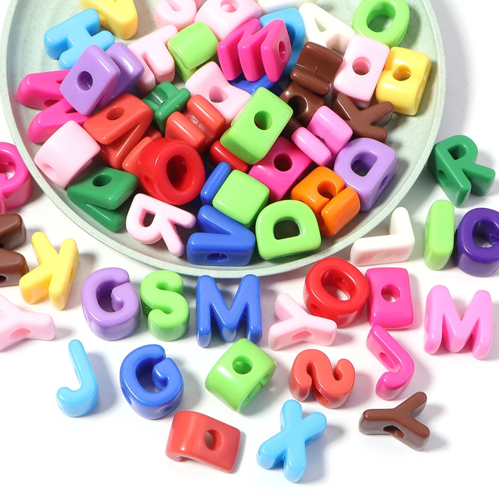 26pcs Alphabet Acrylic Letter Beads – DIY Jewelry & Keychain Acrylic Letter Beads PLUSH