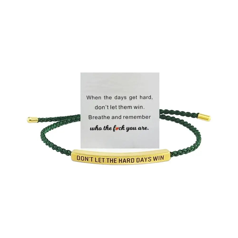 Engraved Titanium Steel Adjustable Hand-Woven Bracelet Woven Engraved Bracelet PLUSH E