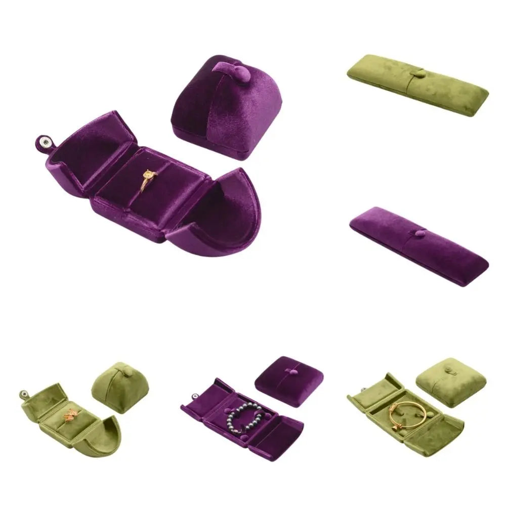 Velvet Jewelry Box – Ring, Necklace & Bracelet Organizer Jewelry Storage Box PLUSH