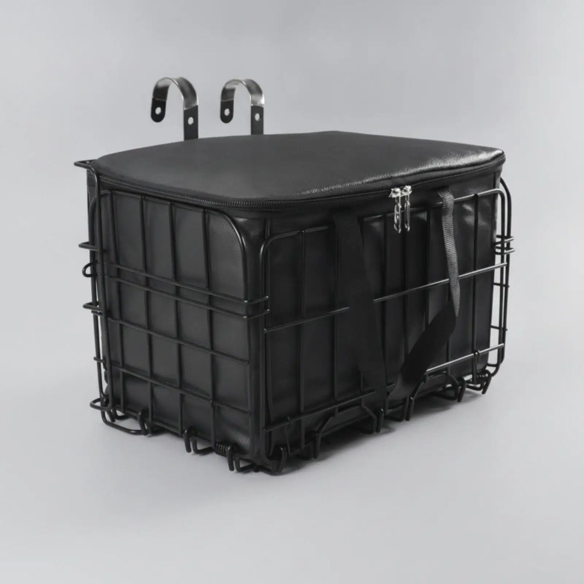 Foldable Steel Wire Bike Basket with Mounting Brackets Bicycle Basket PLUSH