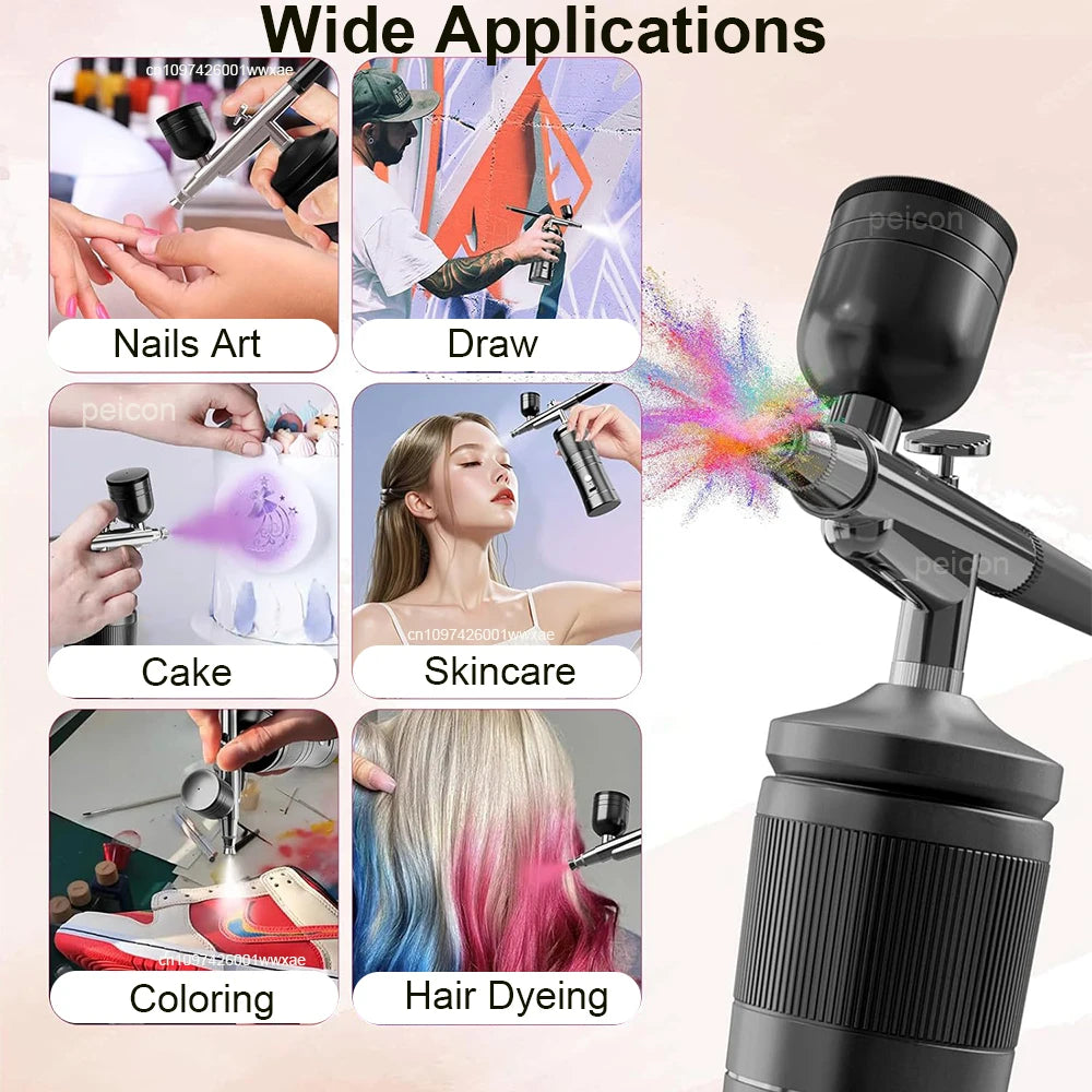 Wireless Portable Airbrush Kit with Compressor | Mini Spray Gun Airbrush Spray Kit PLUSH
