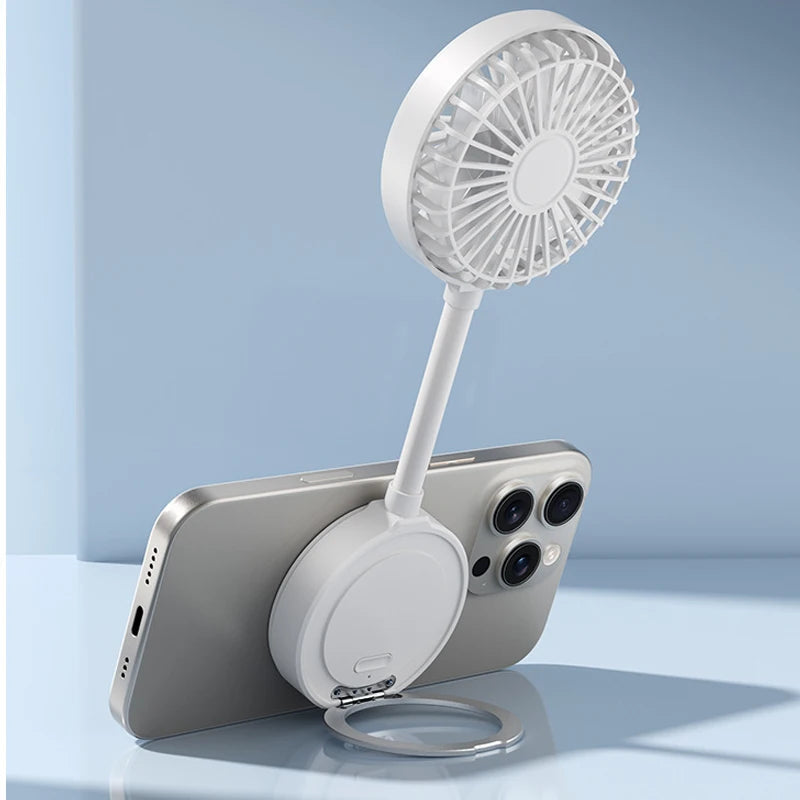 Magnetic Fan for iPhone – MagSafe Compatible Cooling Fan Magnetic Phone Fan PLUSH WHITE