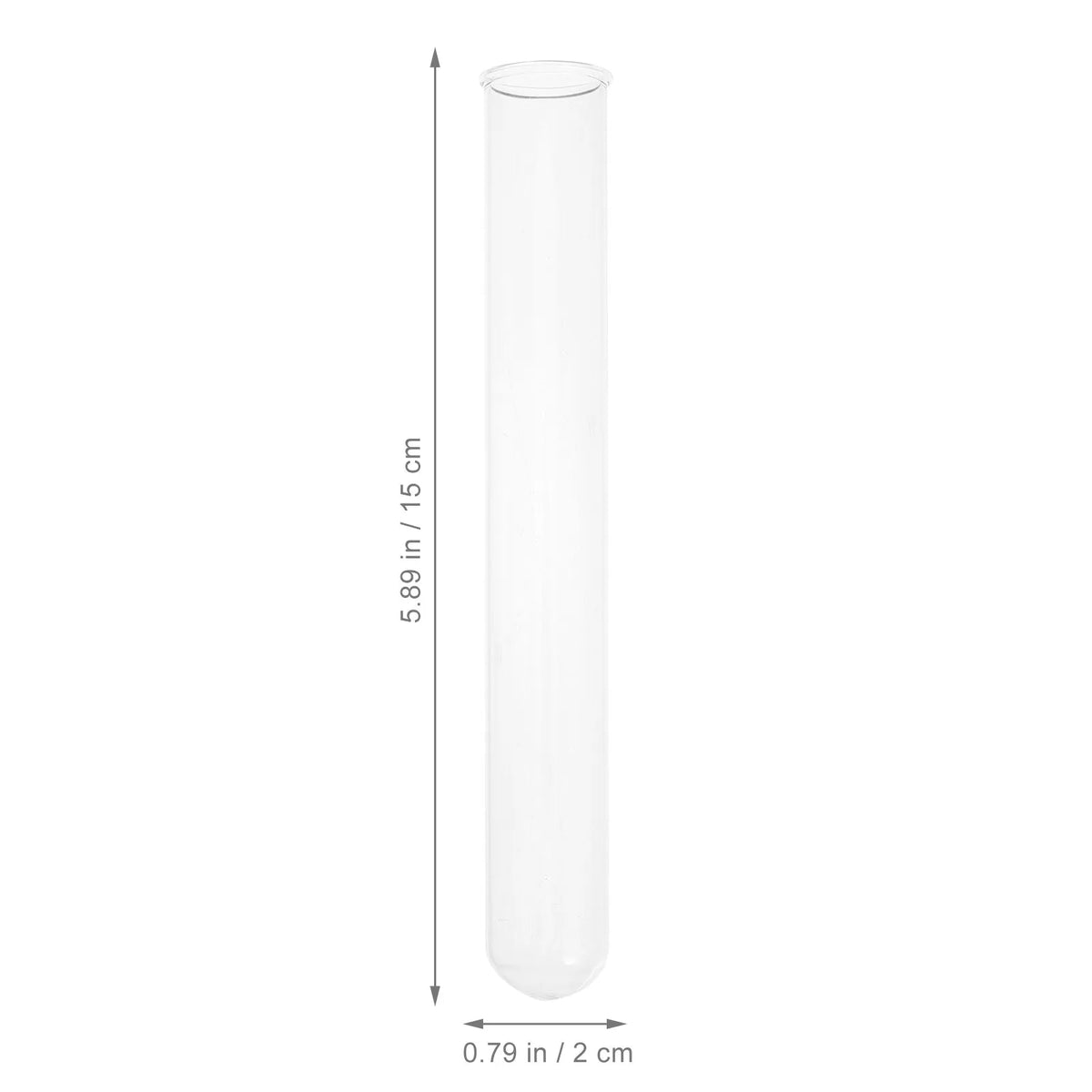 10pcs Clear Glass Test Tubes Roll Edge – DIY Lab Storage Glass Test Tubes PLUSH