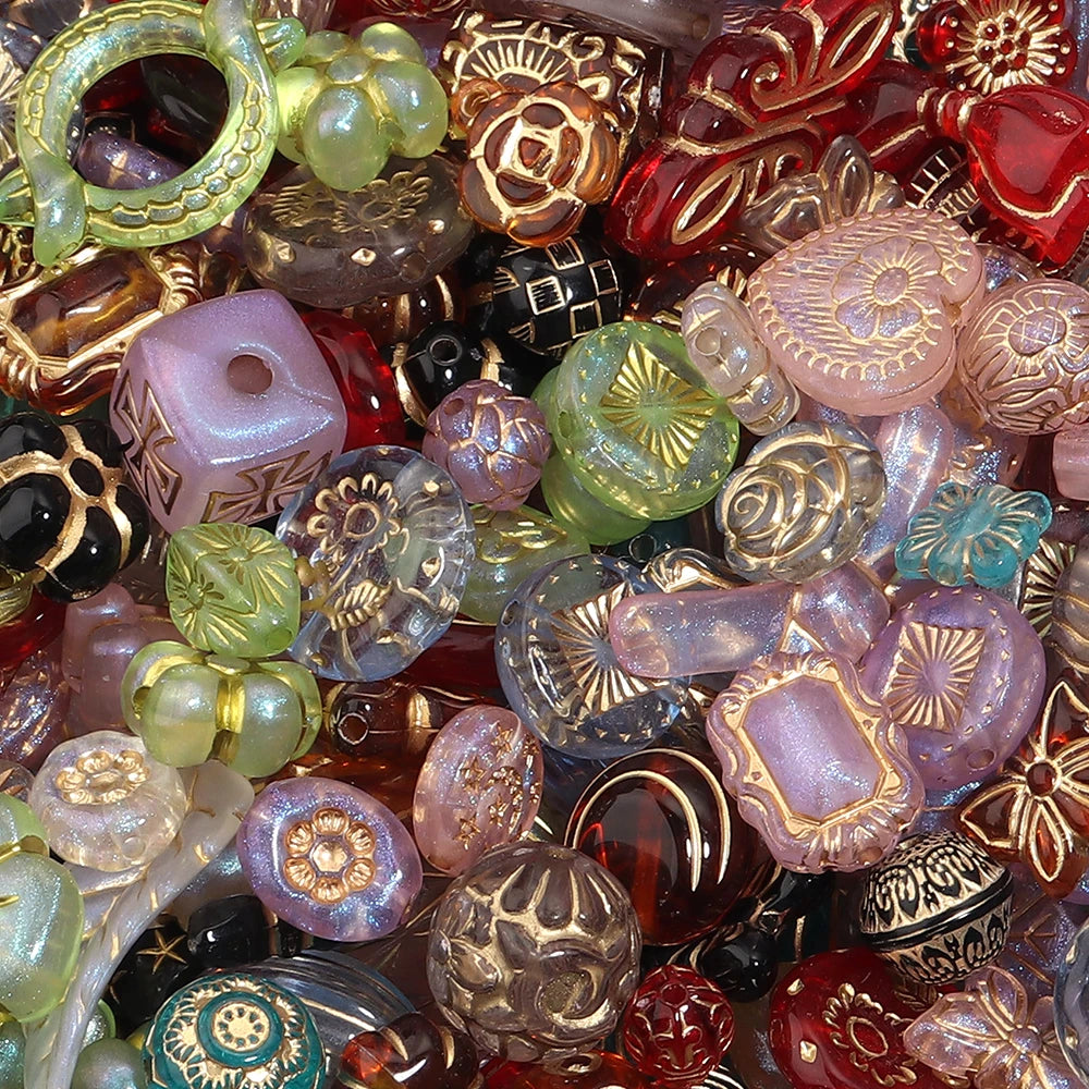 50g Vintage Acrylic Butterfly Flower Spacer Beads – DIY Jewelry Acrylic Spacer Beads PLUSH