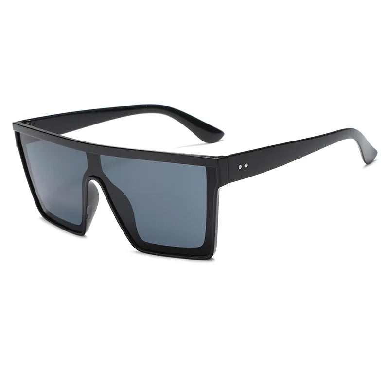 Women's Oversized Retro Sunglasses UV400 Square Sun Glasses Fashion Sunglasses PLUSH Black-1PC