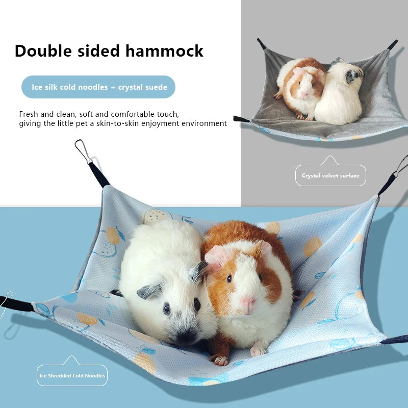 Small Pet Hammock – Breathable Ice Silk for Hamsters & More Small Pet Hammock PLUSH