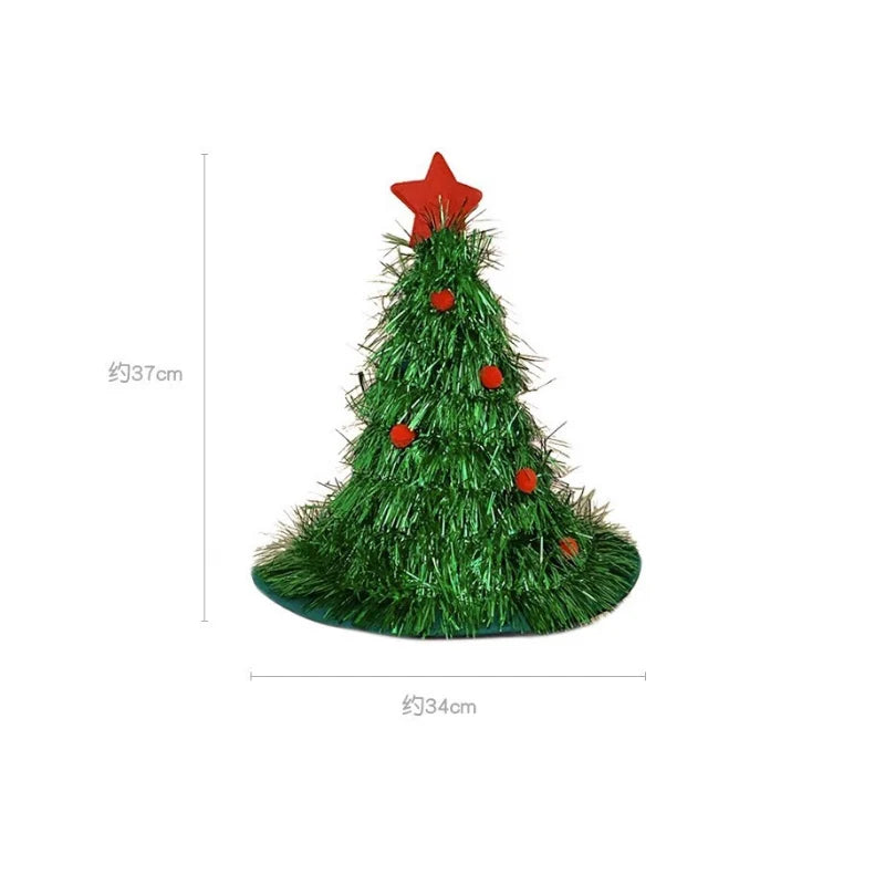 Mini Christmas Tree Hat Headbands – Holiday Photo Props Set Holiday Headband Set PLUSH
