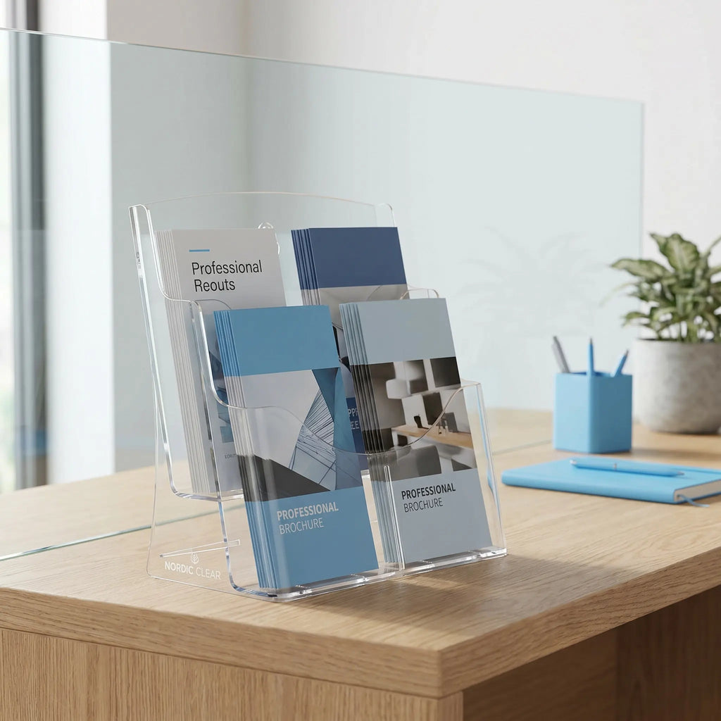 Acrylic Wall & Desk File Holder – A4 Paper Organizer Rack Acrylic File Holder PLUSH Default Title