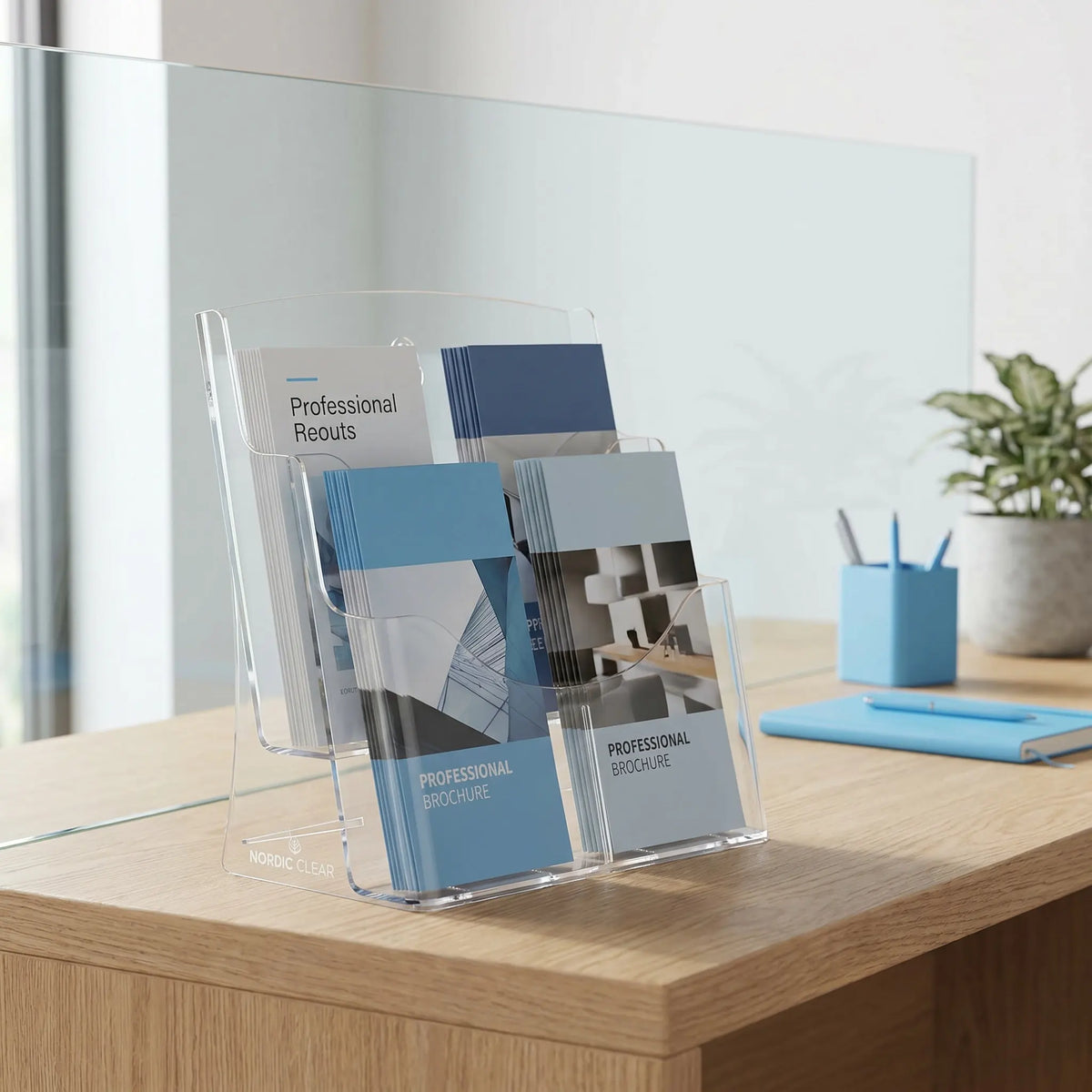 Acrylic Wall & Desk File Holder – A4 Paper Organizer Rack Acrylic File Holder PLUSH Default Title