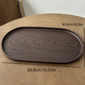 Black Walnut Wood Grain Serving Tray – Reusable Plastic Serving Tray PLUSH 1pc