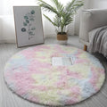 Super Soft Fluffy Round Plush Rug – Thick Pile Home Décor Mat Plush Round Rug PLUSH pink 60x60cm