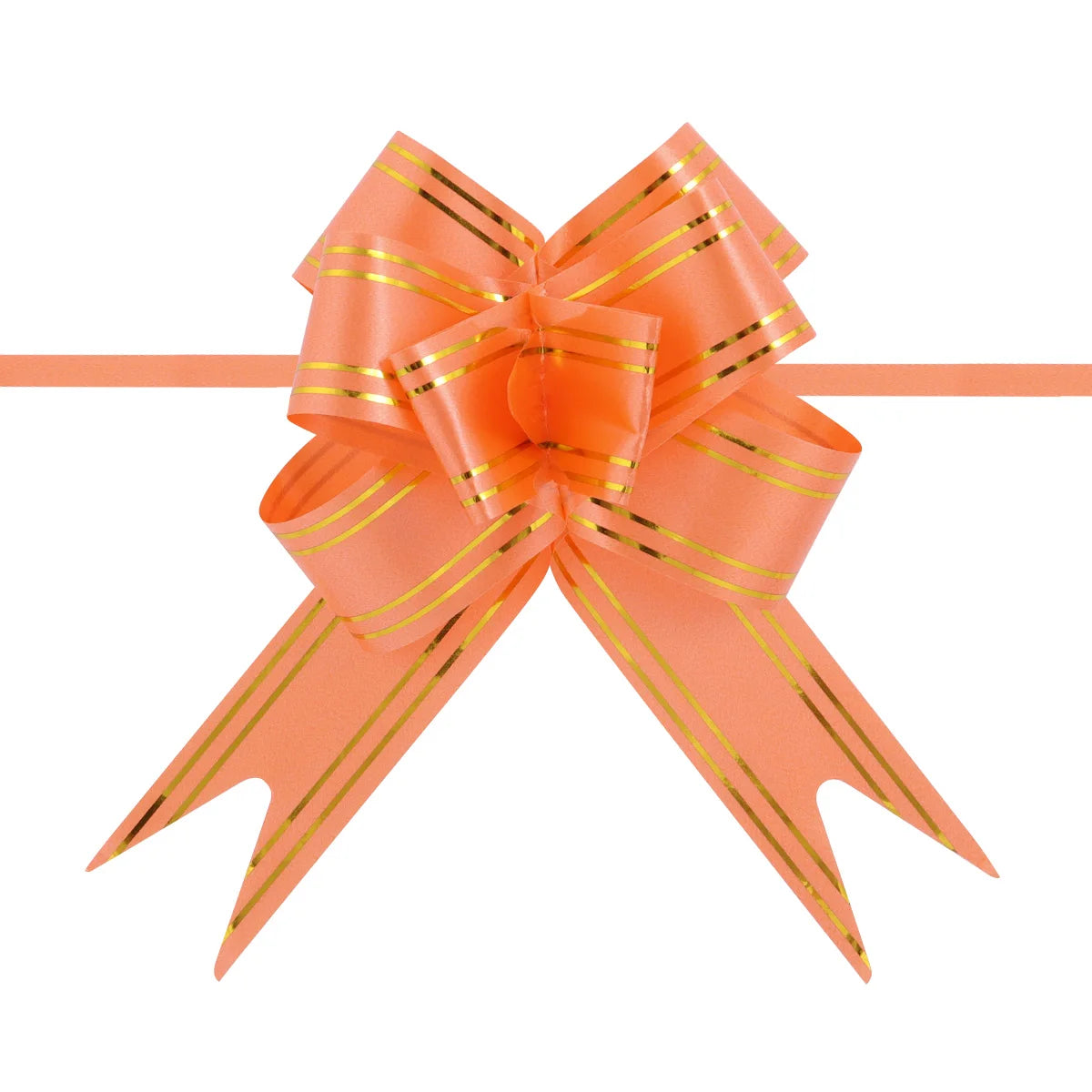 20pcs Pull Flower Bow Ribbons – Colorful Gift Wrap Decoration Gift Wrap Bows PLUSH Orange