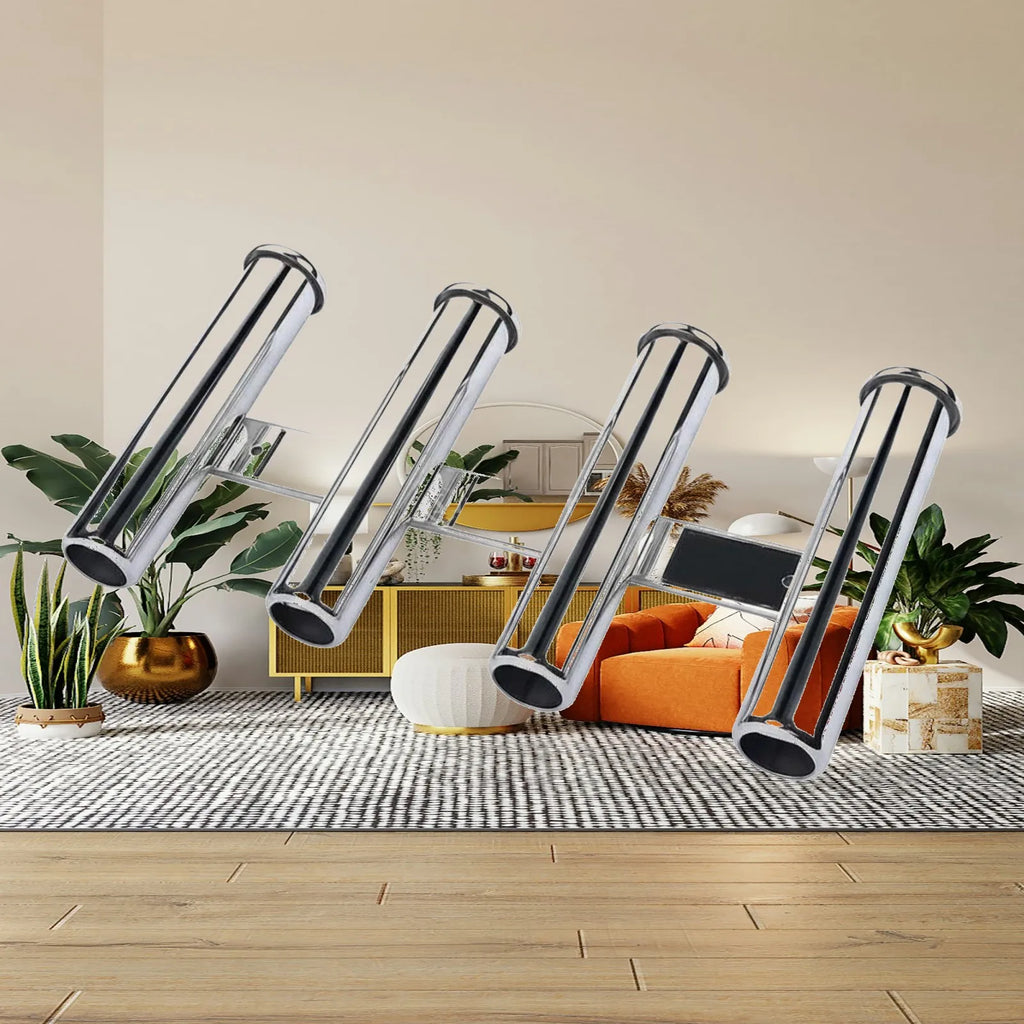 4-Slot Stainless Steel Boat Fishing Rod Holder Rack Fishing Rod Holder PLUSH