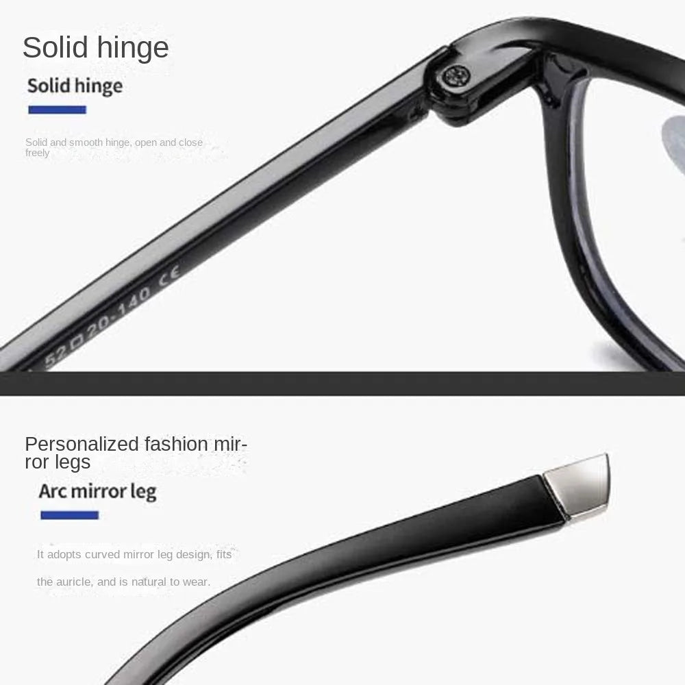 Square Myopia Glasses -1.0 to -6.0 | Black Purple Grey Frames Myopia Eyeglasses PLUSH