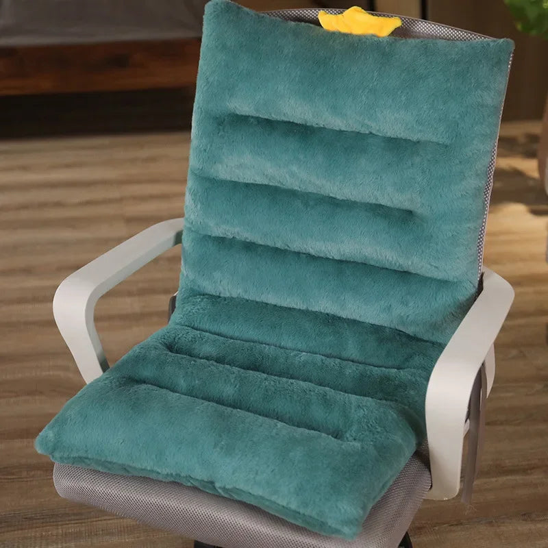 Integrated Seat & Backrest Chair Cushion – Plush Comfort Pad Chair Seat Cushion PLUSH cactus 100x45cm