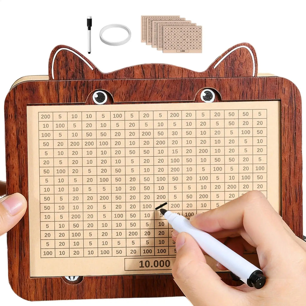 Retro Wooden Piggy Bank Savings Challenge Box with Counter Wooden Savings Box PLUSH