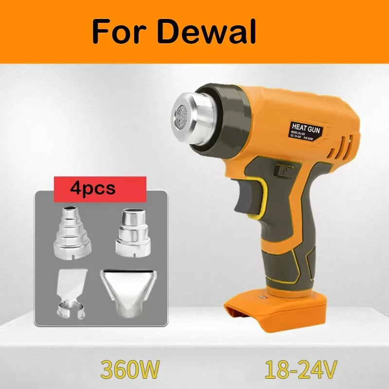 Cordless Hot Air Gun 360W – Fits Makita/DeWalt/Milwaukee 18V Cordless Heat Gun PLUSH For Dewlt China Mainland