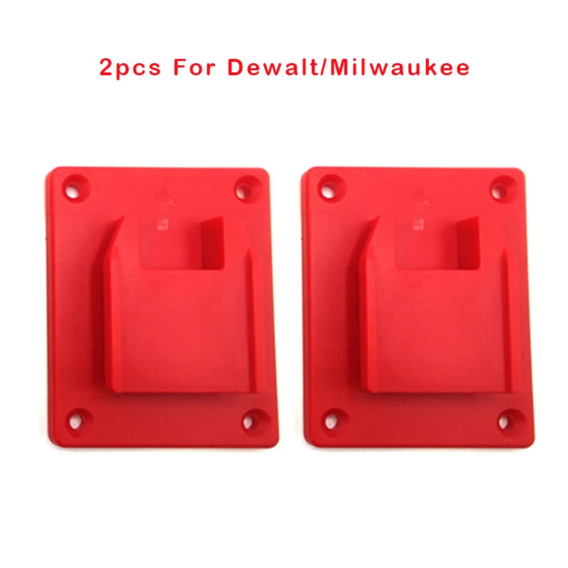 2pc 18V Battery Wall Mount Holder Rack – Makita Bosch Milwaukee Battery Wall Mount Holder PLUSH For Dewlt Milwaukee 2 China Mainland
