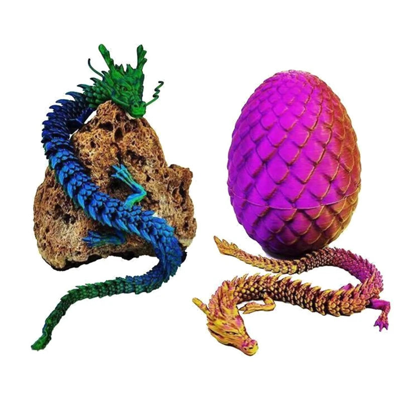 3D Printed Chinese Dragon Movable Joints Figurine 30cm Dragon Figurine PLUSH