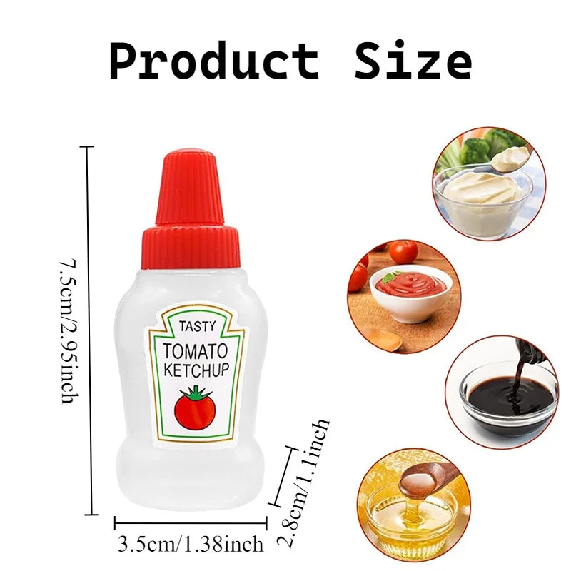 Mini Condiment Squeeze Bottles 4/8/12pcs – Sauce Dispensers Condiment Squeeze Bottles PLUSH