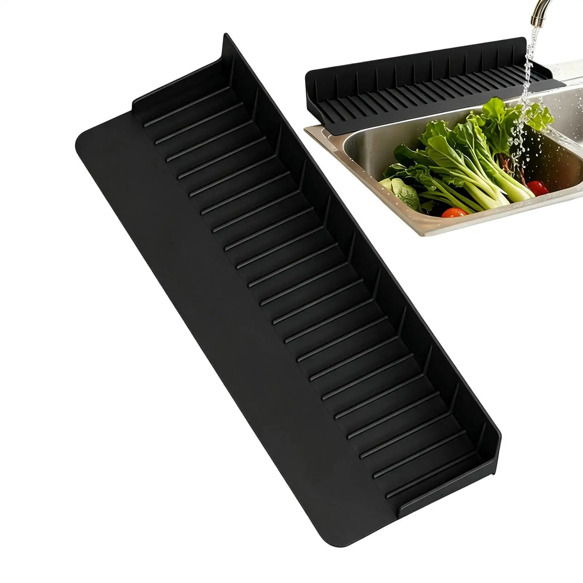 Silicone Kitchen Sink Splash Guard – Custom-Cut Splatter Screen Sink Splash Guard PLUSH