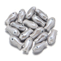 10pcs Fish Shape Ceramic Beads 10x20mm – DIY Jewelry Making Ceramic Jewelry Beads PLUSH Grey