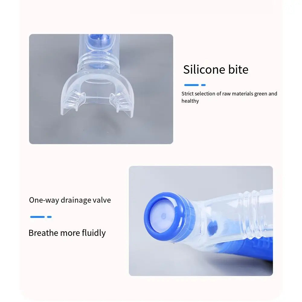 Silicone Swim Training Snorkel – Detachable Waterproof Breathing Tube Swim Training Snorkel PLUSH