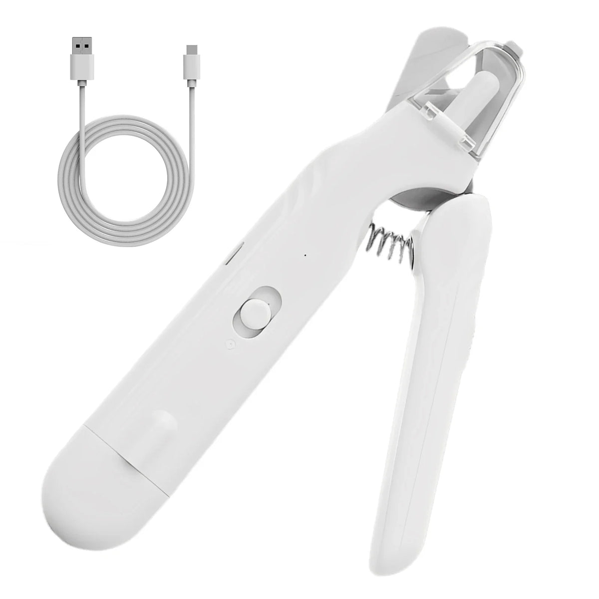 LED Pet Nail Clippers & Grinder for Dogs, Cats & Small Pets Pet Nail Clippers PLUSH White