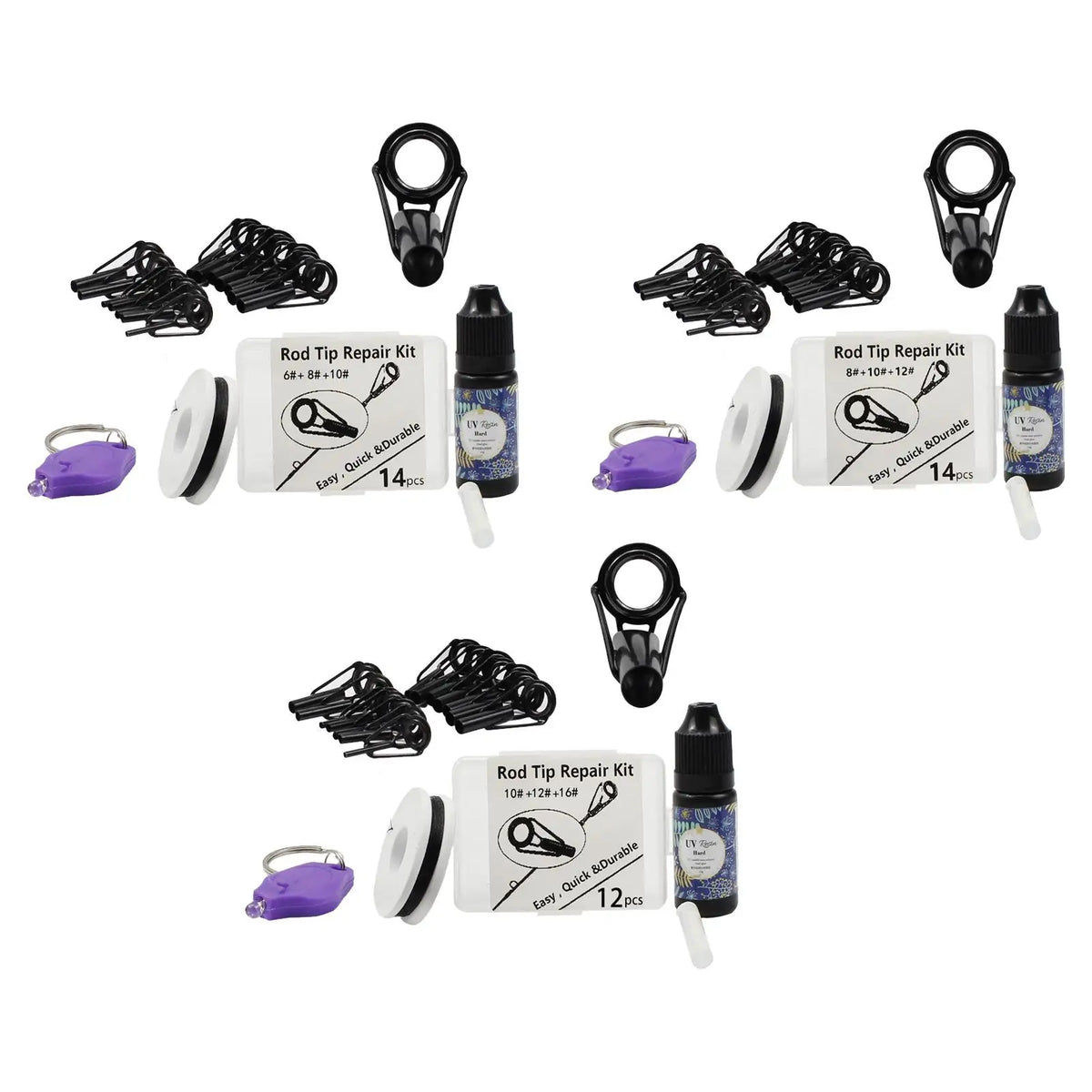 Fishing Rod Tip Repair Kit – Ceramic Guides & Stainless Steel Rod Tip Repair Kit PLUSH