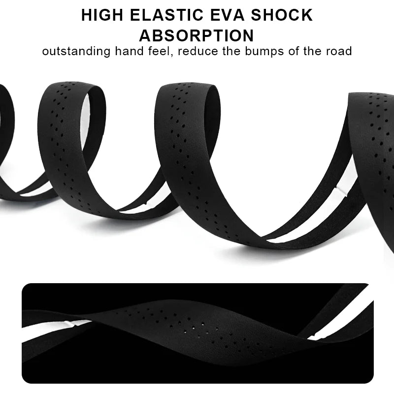 PU Leather Perforated Bike Handlebar Tape – MTB & Road Handlebar Tape PLUSH