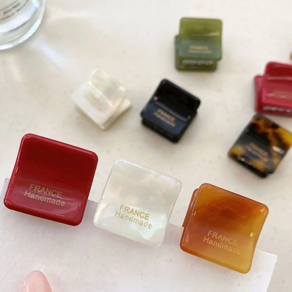 Vintage Y2K Mini Square Acetate Hair Claw Clip Barrette Hair Claw Clip PLUSH