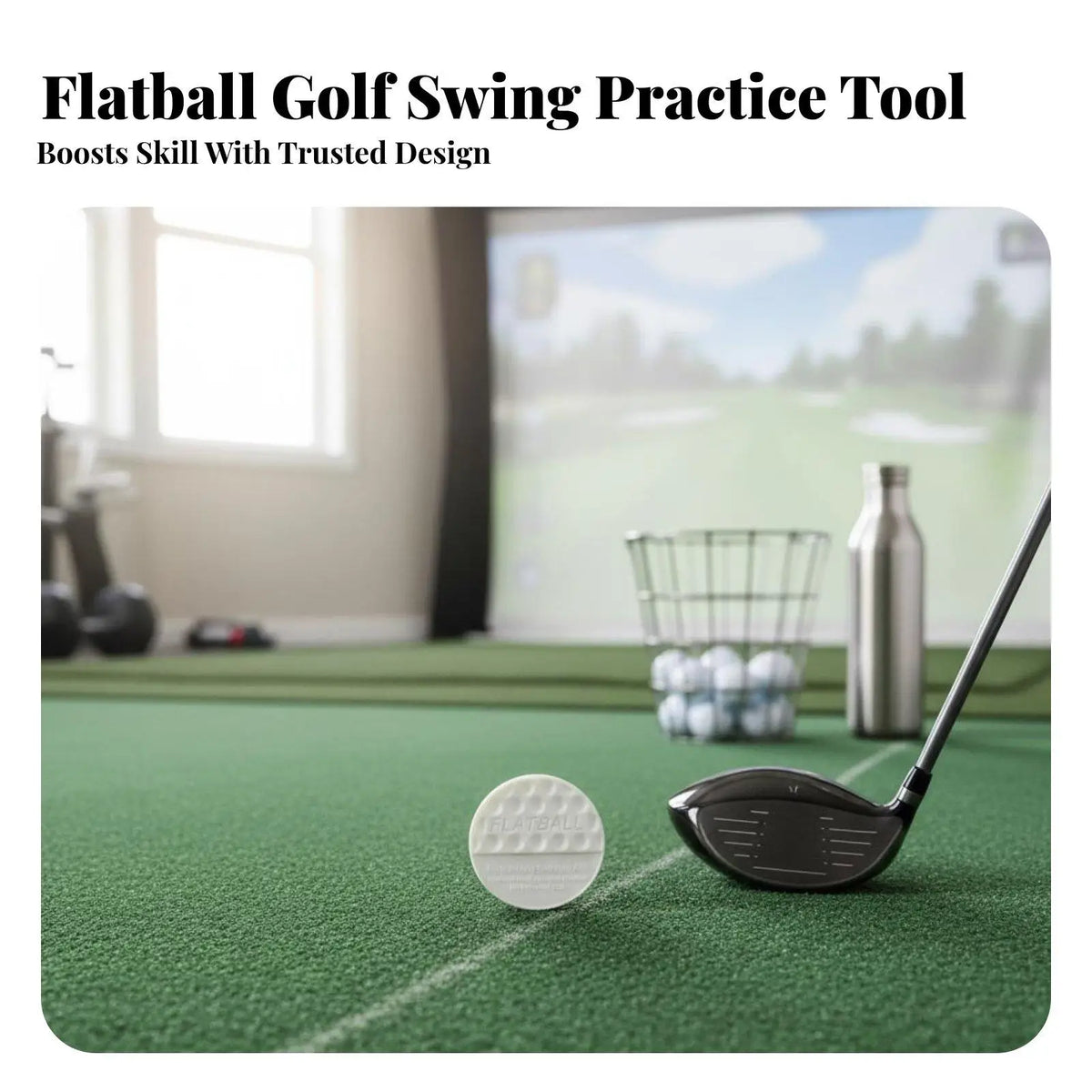 Flat Golf Practice Ball – Swing Accuracy Training Aid Golf Training Aid PLUSH