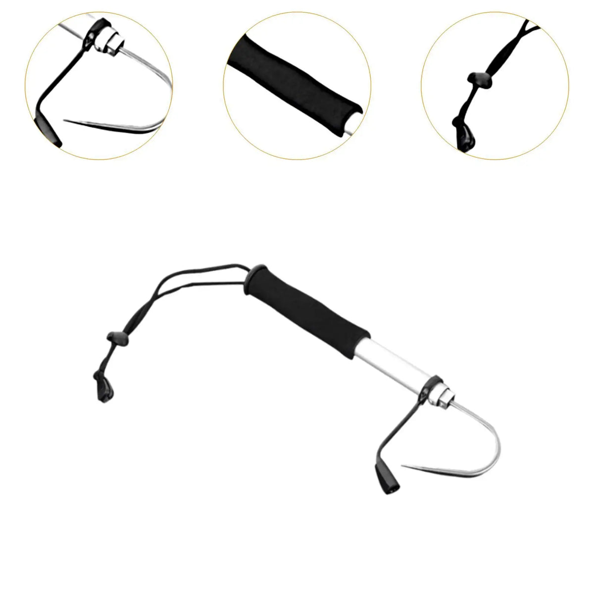 Heavy Duty Telescopic Fish Gaff – Sharp Hook & Ergonomic Handle Telescopic Fish Gaff PLUSH