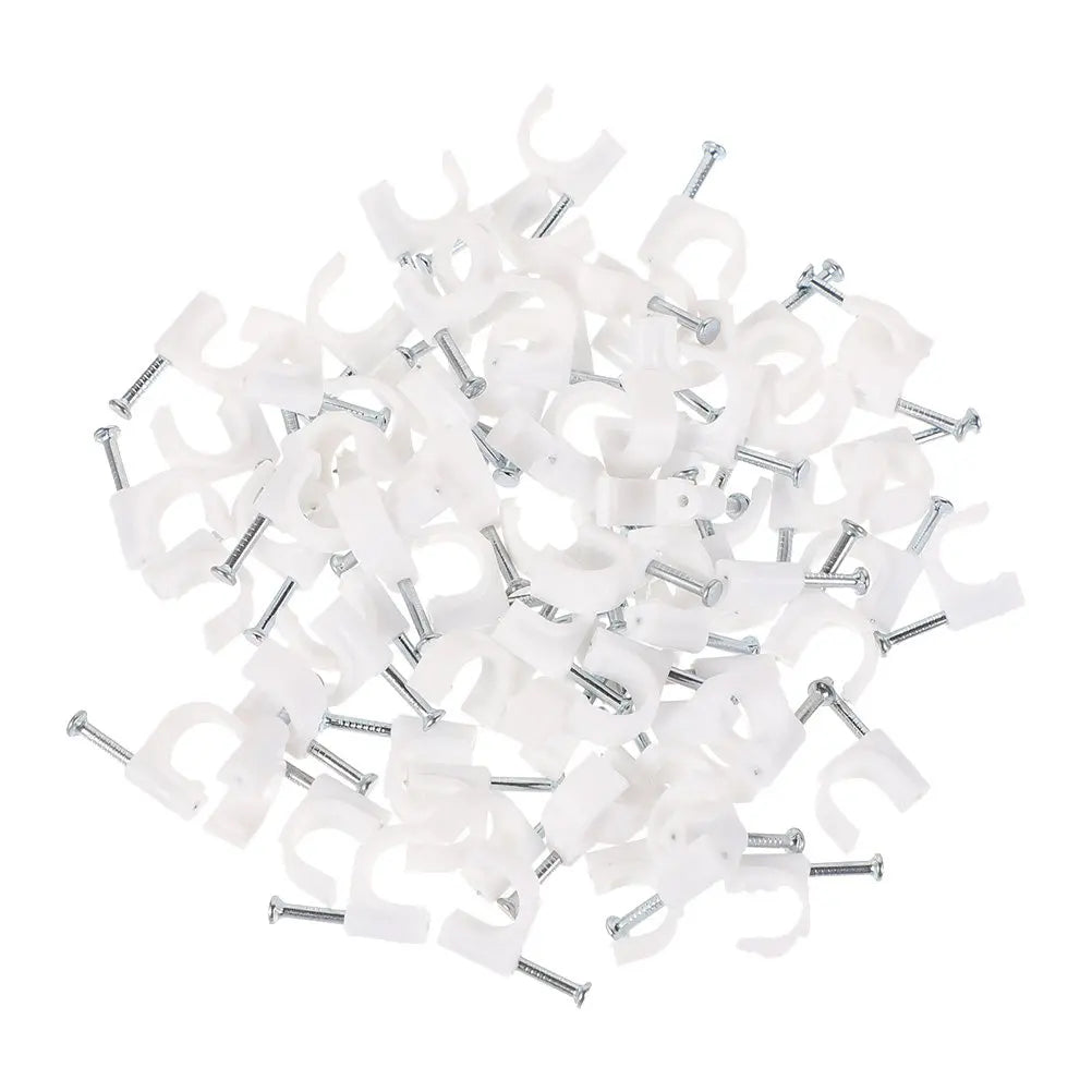 400pcs Cable Clips Steel Nail – Multi-Size Wire Management Cable Management Clips PLUSH