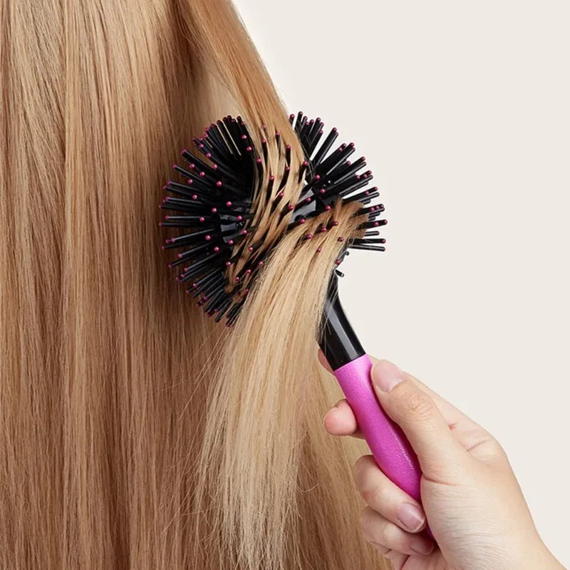 360° Spherical Ball Hair Brush – 3D Round Detangling Brush Round Hair Brush PLUSH