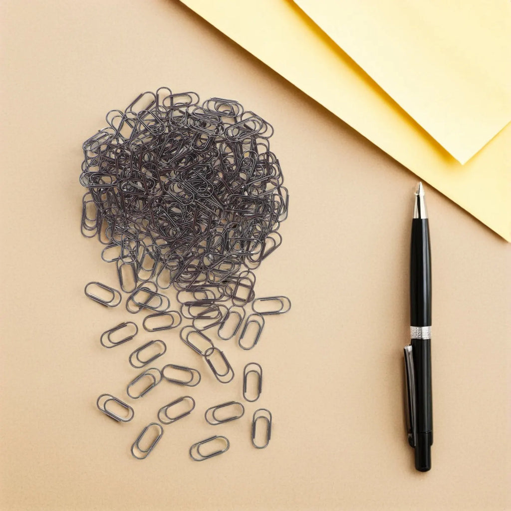 200pcs Retro Mini Metal Paper Clips Vintage Style Desk Organizer PLUSH Default Title