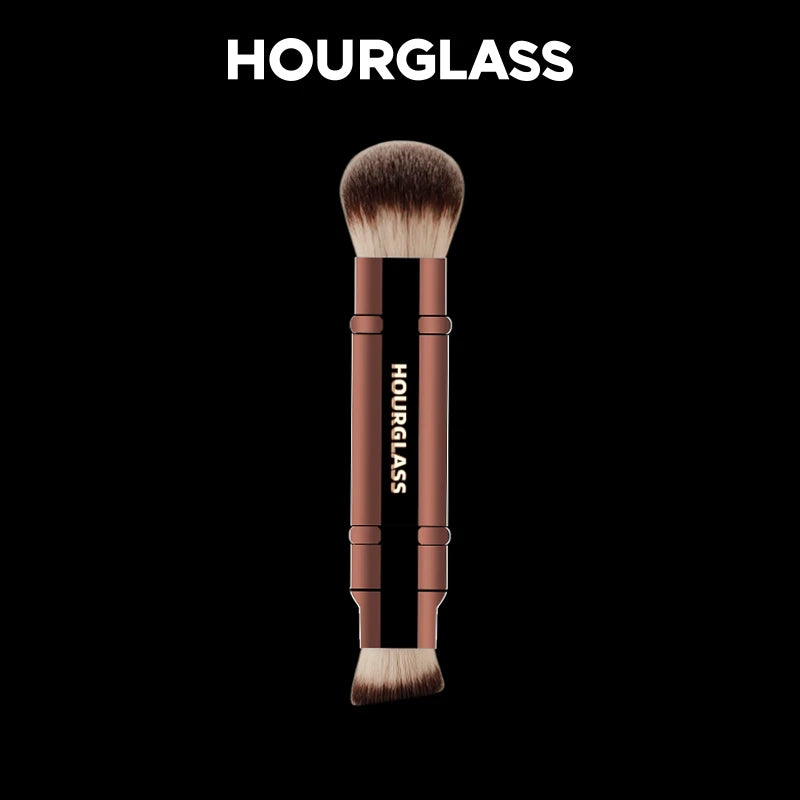Hourglass Double-Ended Makeup Brush – Foundation & Powder Makeup Brush PLUSH