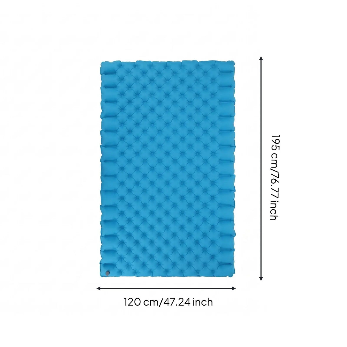 Ultralight Inflatable Camping Mat – Nylon TPU Double Sleeping Pad Inflatable Sleeping Pad PLUSH Blue