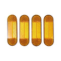 Night Riding Reflectors for Scooter & Bicycle – 4pcs Safety Bicycle Reflectors PLUSH Yellow