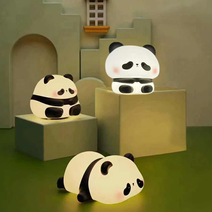 Panda Night Light LED Touch Lamp – USB Rechargeable, 3 Levels LED Night Light PLUSH