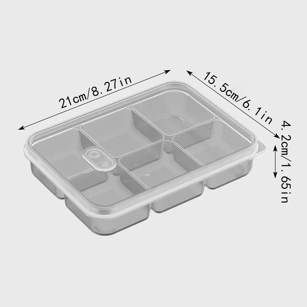Transparent Divided Fridge Storage Box – Airtight Food Keeper Food Storage Container PLUSH L