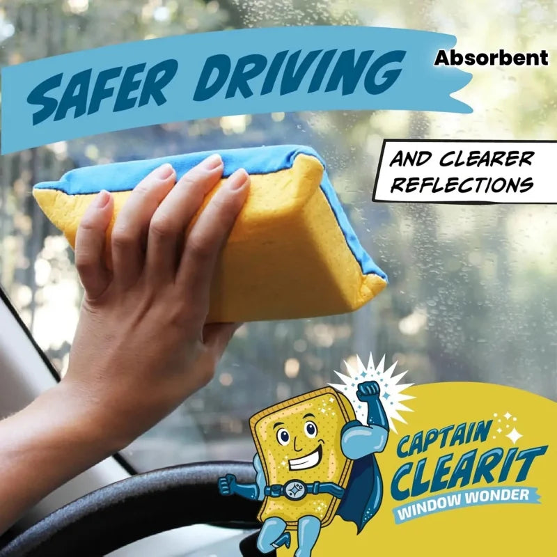 Anti-Fog Super Absorbent Sponge – Cars, Mirrors & Glass Cleaning Sponge PLUSH