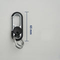 Rotatable Lock Carabiner Keychain | Metal Dual Ring Key Holder Carabiner Keychain PLUSH 1Pcs Black