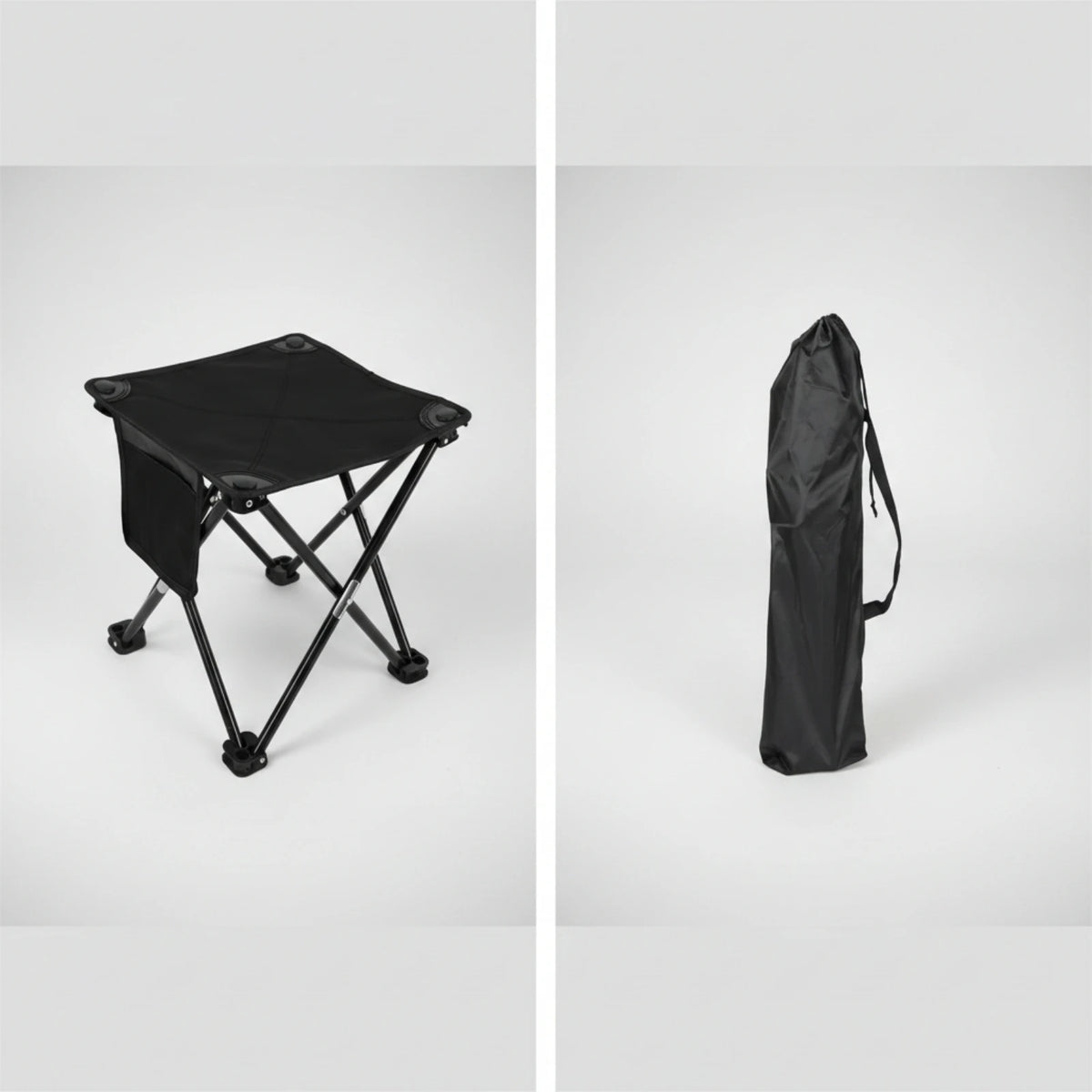 Collapsible Camping Stool with Carry Bag | Outdoor Seat Folding Camp Stool PLUSH